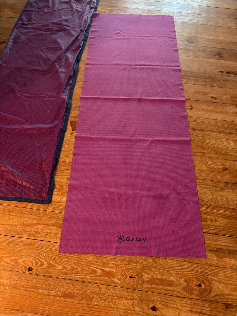 Bundle of two GAIAM Magenta Swim/Yoga Towel Mats